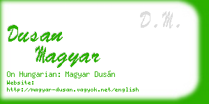 dusan magyar business card